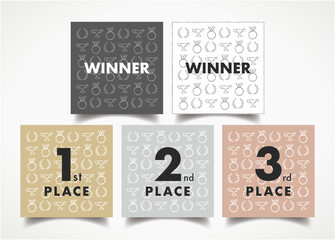 表彰, バナー,グラフィック,素材,テキスタイル,背景,賞,大会,優勝,MVP,表彰状,アワード, 月桂樹,ローレル, 優勝カップ,金,銀,銅,WINNER, 勝利, 1位, 2位, 3位, ドローイング, ヴィンテージ, おしゃれ, 受賞, ランキング, アイコン, ロゴ