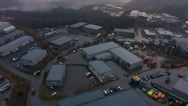 industry park in Norway in the evning