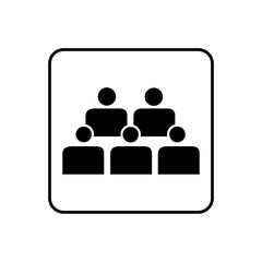 Vector icon where people gather