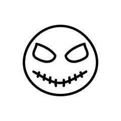 Vector illustration of ghost with lines