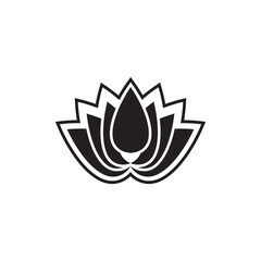 Beauty Vector lotus flowers design logo Template icon