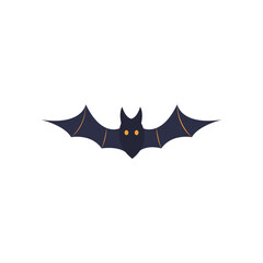 Bat vector isolated on white background. Happy Halloween vector isolated on white. Perfect for coloring books, textiles, icons, the web, paintings, children's books, and t-shirt print.