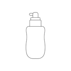 Lotion bottle vector isolated on white backgrounds. Doodle.	