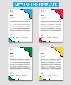 Professional business letterhead template design 
