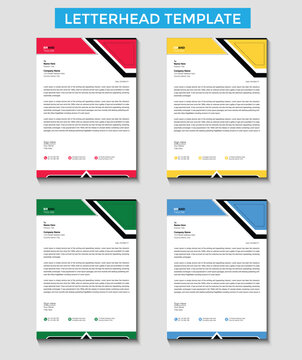 Modern corporate letterhead template design