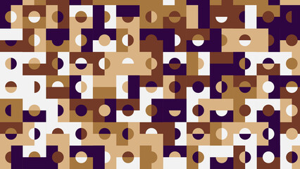 blue, white, brown and beige geometric pattern, wallpaper for fabric, tile and tablecloth