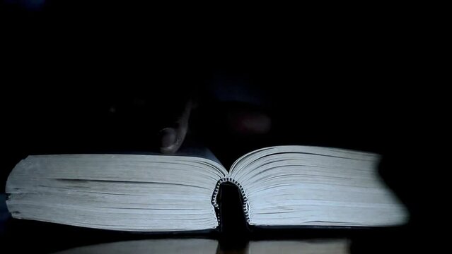 praying to God with hand on bible with white background with people stock footage