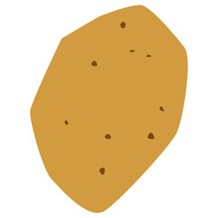 Potato vector illustration in line filled design