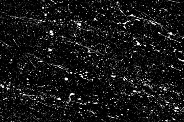 White splashes effects on black background. Grain overlay texture.  Vector illustration, EPS 10.  