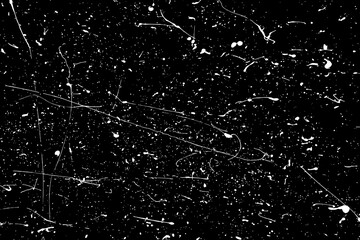 White splashes effects on black background. Grain overlay texture.  Vector illustration, EPS 10.  