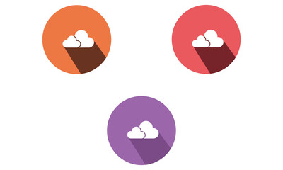 Set of Cloud sign icons vector design illustration	

