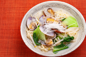 アサリ煮込み蕎麦