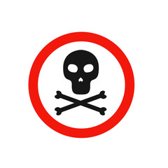 Toxic warning sign vector icon isolated on white background. Vector illustration