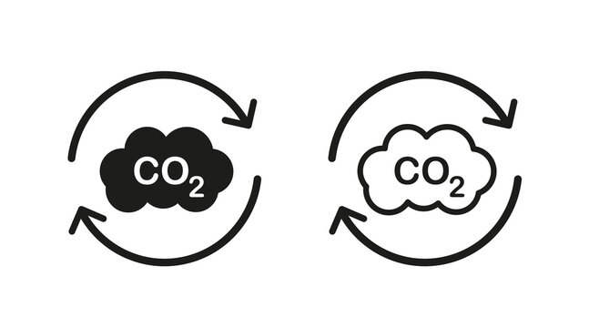 flat image. carbon dioxide, co 2, cloud, smog. Vector illustration