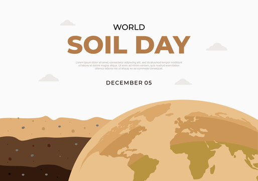 World soil day background celebrated on december 5.