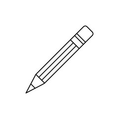 pencil icon in line style icon, isolated on white background