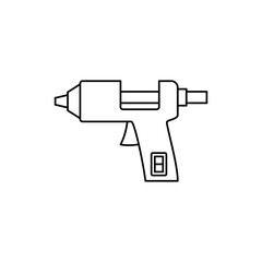 glue gun icon in line style icon, isolated on white background