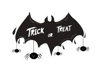 halloween illustration vector with scare skull trick or treat halloween event