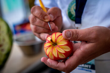 Sculpture de fruit et l&eacute;gume par le meilleur ouvrier de France