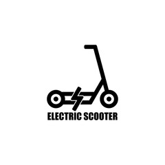 Kick scooter, electric transport icon isolated on white background