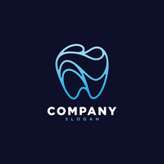Obraz premium Modern tech dental logo vector