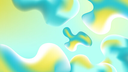 Blurred fluid liquid aurora gradient background with modern abstract technology futuristic neon hologram color patterns. Templates for brochure, poster, banner, flyer and card. Vector illustration.