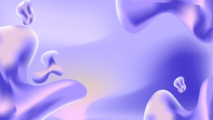 Blurred fluid liquid aurora gradient background with modern abstract technology futuristic neon hologram color patterns. Templates for brochure, poster, banner, flyer and card. Vector illustration.