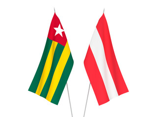 Togolese Republic and Austria flags