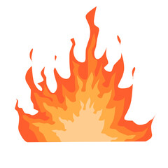 Flat fire flame illustration