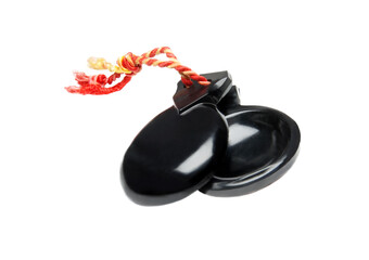 castanets isolated, png file - obrazy, fototapety, plakaty