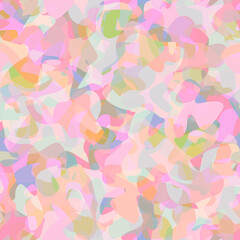 Abstract multicolor mosaic animal skin spots seamless pattern in light pastel colors