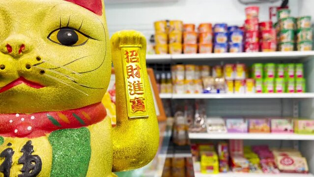 Lucky cat, symbol of good fortune in Japan