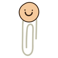 Paper clip vector illustration in line filled design