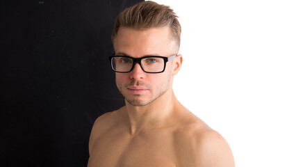 Young attractive teacher posing in the studio.