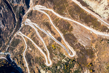 Switzerland, Bern Canton, Aerial view of Grimsel Pass