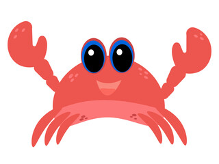 cartoon red cute baby crab