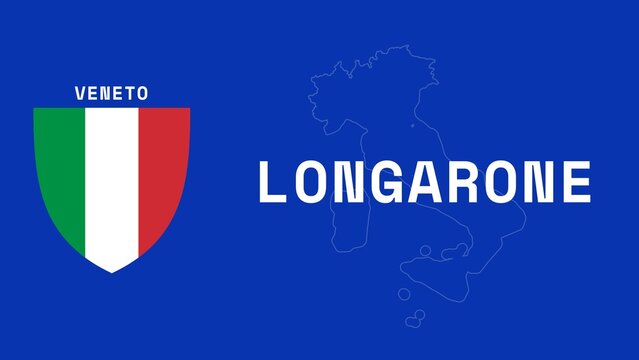 Longarone: Illustration mit dem Ortsnamen der italienischen Stadt Longarone in der Region Veneto
