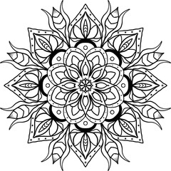 Mandala Coloring Page Relaxation Calming