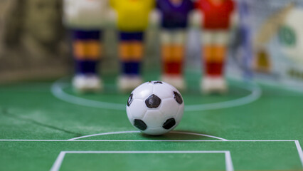 soccer ball on the tablegame