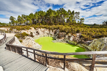 Devil's Bath pool, Waiotapu, New Zealand - 544034548