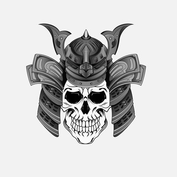 recommend clip art: Samurai warrior skull tattoo or Japanese mask and Japan ninja. Japanese samurai warrior skull head with ronin armor sword, kamikaze army shogun demon.