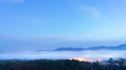 美しい雲海　山中湖