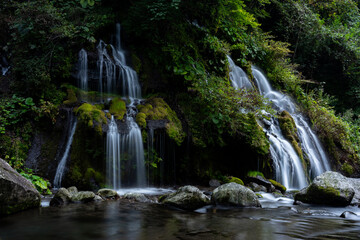 Fototapeta na wymiar 美しい滝　吐竜の滝山梨県