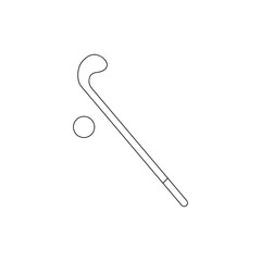 Sports icon - Hockey with ball isolated on white background - vector	