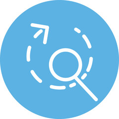 Magnifier Refresh Vector Icon which is suitable for commercial work and easily modify or edit it
