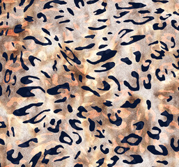 Seamless leopard pattern, animal print.