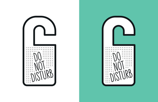 Door hanger do not disturb icon vector