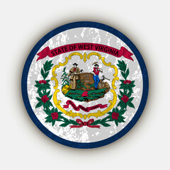 West Virginia state flag. Vector illustration.