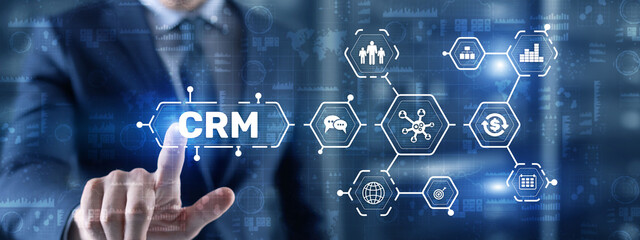 CRM Customer Relationship Management. Customer orientation concept. Care for employees