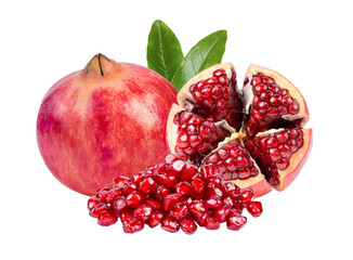 Pomegranate isolated on transparent png